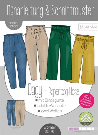 ki-ba-doo Damen Paperbag-Hose Dagy Gr. 32-48 