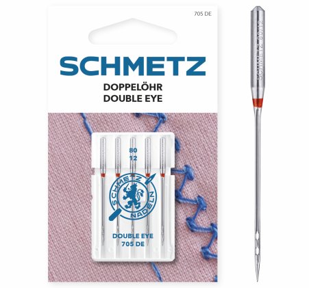 Schmetz Nadeln Doppelöhr 705 DE 80 SB5 