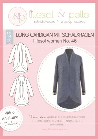 lillesol Damen Long-Cardigan No.46 Gr. 34-50 