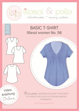 lillesol Damen Basic T-Shirt No.56 Gr. 34-50 