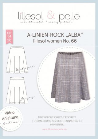 lillesol Damen A-Linien-Rock Alba No. 66 Gr. 34-50 