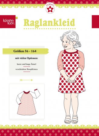 farbenmix Kinder Raglankleid Gr. 56-164 