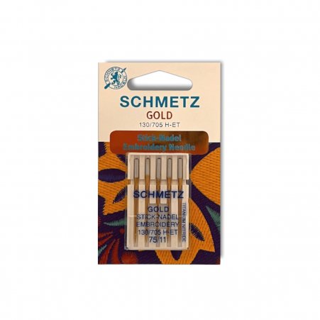 Schmetz Nadeln Sticken Gold 75 130/705H-ET 