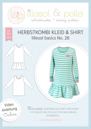 lillesol Kinder Kleid+Shirt No. 26 Gr. 80-164 